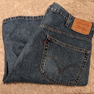 LEVI 505 Size 40 Medium Wash Jean Shorts 10" Inseam